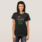 T-shirt Santas Favorite Softball Player  Softball Christma (Devant entier)