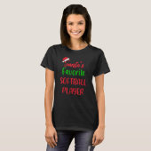T-shirt Santas Favorite Softball Player  Softball Christma (Devant entier)