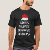 T-shirt Santas Favorite Software Developer Christmas Xmas  (Devant)
