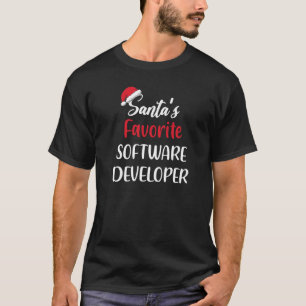 T-shirt Santas Favorite Software Developer Noël