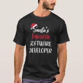 T-shirt Santas Favorite Software Developer Noël (Devant)