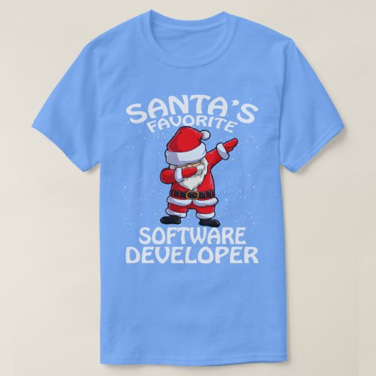 T-shirt Santas Favorite Software Developer Noël 1 (Design devant)