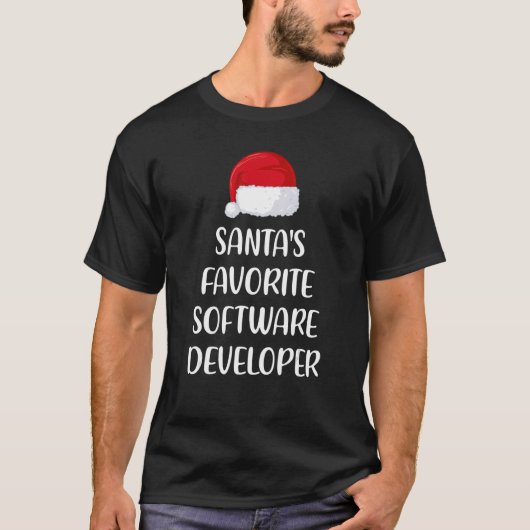 T-shirt Santas Favorite Software Developer Noël Noël Noël (Devant)