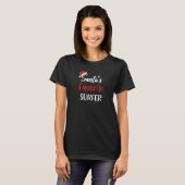 T-shirt Santas Favorite Surfer  Christmas Surfing (Devant entier)