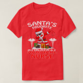 T-shirt Santas Favorite Surgical Nurse Christmas Matching  (Design devant)