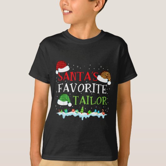 T-shirt Santa's Favorite Tailor Fun Christmas Alterations  (Devant)