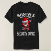 T-shirt Santas Garde de sécurité préférée Noël (Design devant)