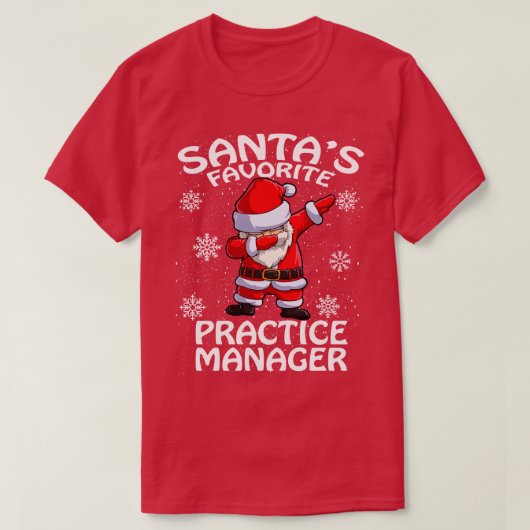 T-shirt Santas Gestionnaire de pratique préférée Noël (Design devant)