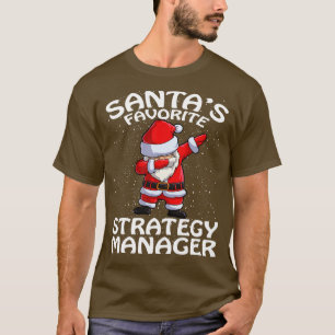 T-shirt Santas Gestionnaire de stratégie préférée T Chemis
