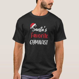 T-shirt Santas Gymnaste Favorite Gymnastique de Noël