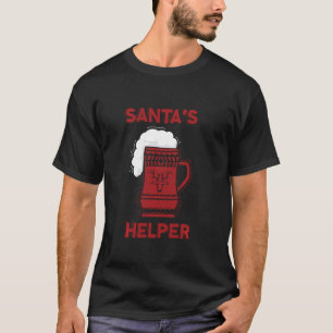 T-shirt Santas Helper Beer Mug Deer Reindeer Neige Christm