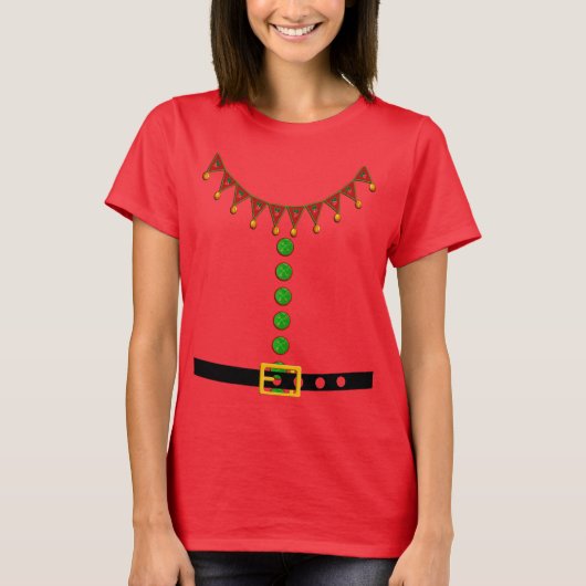 T-shirt Santa's Helper Elf Costume (Devant)