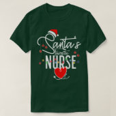 T-shirt Santas Infirmière préférée Funny Noël Santa Hat Li (Design devant)