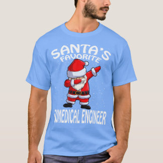T-shirt Santas Ingénieur biomédical favori Noël