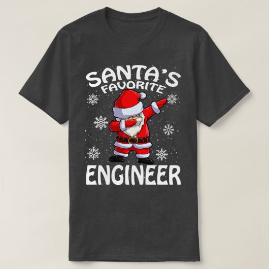 T-shirt Santas Ingénieur favori Noël 1 (Design devant)