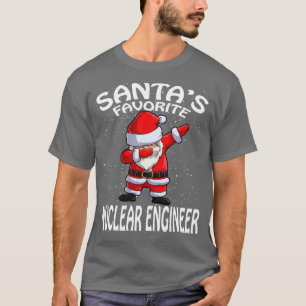 T-shirt Santas Ingénieur nucléaire favori Noël