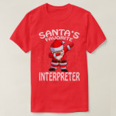 T-shirt Santas interprète favori Noël (Design devant)