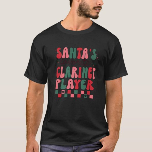 T-shirt Santas Joueur favori Clarinet Retro Super Chris (Devant)