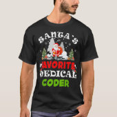 T-shirt Santas Médicale favori Coder Funny cadeau de Noël (Devant)