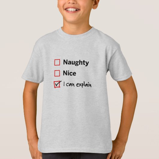 T-shirt Santas Naughty List - Je peux expliquer (Devant)