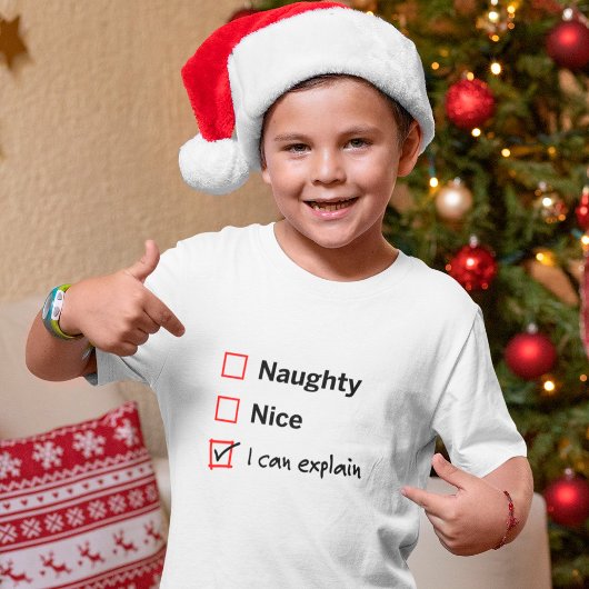 T-shirt Santas Naughty List - Je peux expliquer