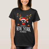 T-shirt Santa's New York Reindeer Funny Xmas Matching Pjs  (Devant)