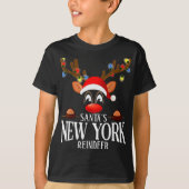 T-shirt Santas New York Reindeer Funny Xmas Matching Pjs T (Devant)