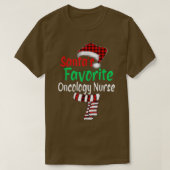 T-shirt Santas Oncologie Préférée Infirmière Noël Père Noë (Design devant)