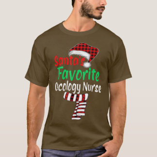 T-shirt Santas Oncologie Préférée Infirmière Noël Père Noë