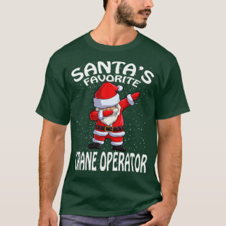 T-shirt Santas Opérateur de grue favori Noël