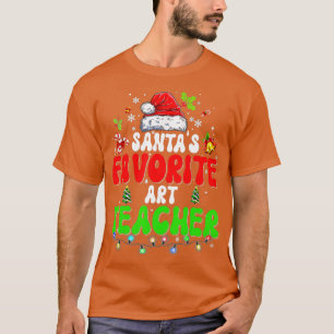 T-shirt Santas Professeur d'Art Préféré Noël Noël Noël Pèr