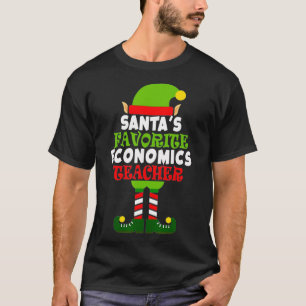 T-shirt Santas Professeur Favori d'économie Vacances amusa