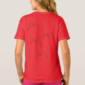T-shirt Santas rétro moderne aide Tiny RED Bows Noël (Dos)