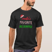 T-shirt Santas Ski Favori Jumper Funny Ski Jumping Chri (Devant)