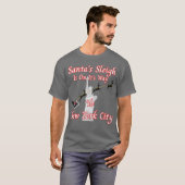 T-shirt Santas Sleigh Is On Its Way To New York City Tee (Devant entier)