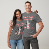 T-shirt Santas Sleigh Is On Its Way To New York City Tee (Unisexe)