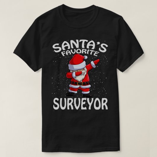 T-shirt Santas Surveyor préféré Noël (Design devant)