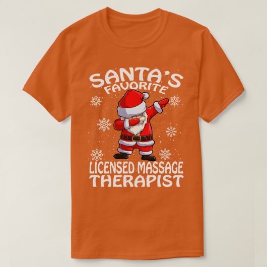 T-shirt Santas Thérapeute de Massage Préférée Christm (Design devant)