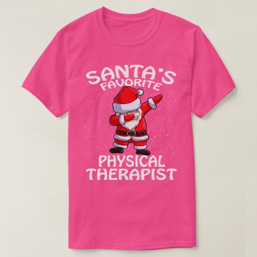 T-shirt Santas Thérapeute physique préférée Noël 1 (Design devant)
