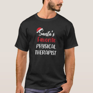 T-shirt Santas Thérapiste Physique Préféré Noël Drôle