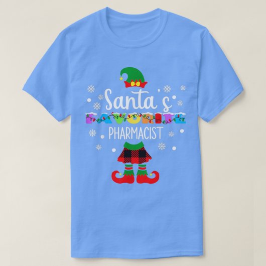 T-shirt Santax27s Fav Pharmacien Funny Christmas Elf (Design devant)
