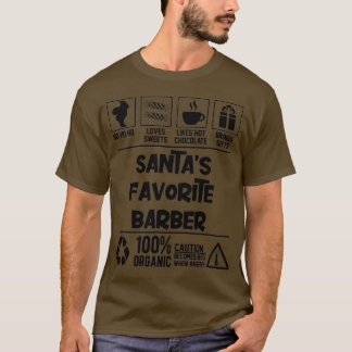 T-shirt Santax27s Favorite Barber Christmas