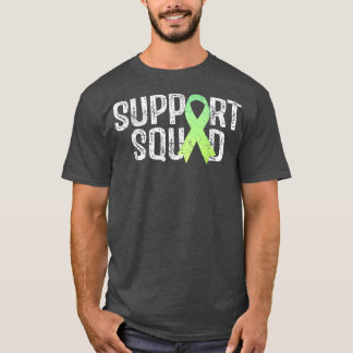 T-shirt Santé mentale Awareness Green Ribbon Support Squad