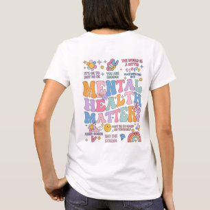T-shirt Santé mentale, Citations Positives, Colorée T