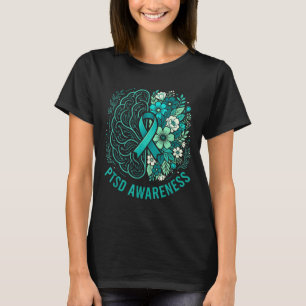 T-shirt Santé mentale ptsd sensibilisation cerveau et flor