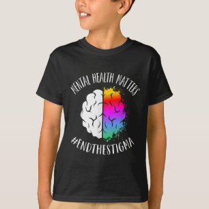 T-shirt Santé Mentale S Happy End Stigma Sensibilisation G