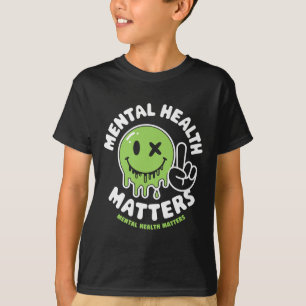 T-shirt Santé mentale S Santé mentale verte Sensibilisatio