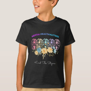 T-shirt Santé mentale S Sensibilisation à la maladie céréb