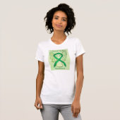 T-shirt Santé mentale Sensibilisation verte Ruban Angel Ch (Devant entier)