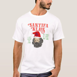 T-shirt Santifa Claus Woke Père Noël Klaus Christmas Anti